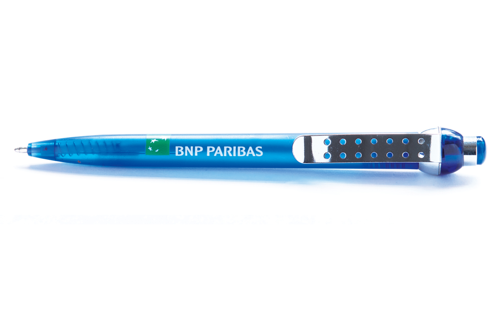 David Blackmore: BNP PARIBAS, plastic ballpoint pen (black ink), circa 2010